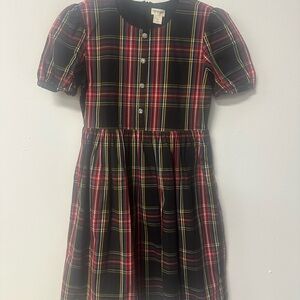Plaid Kids Dress - Red and Black